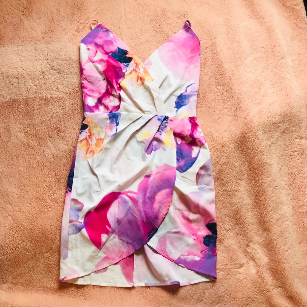 Floral white summer dress